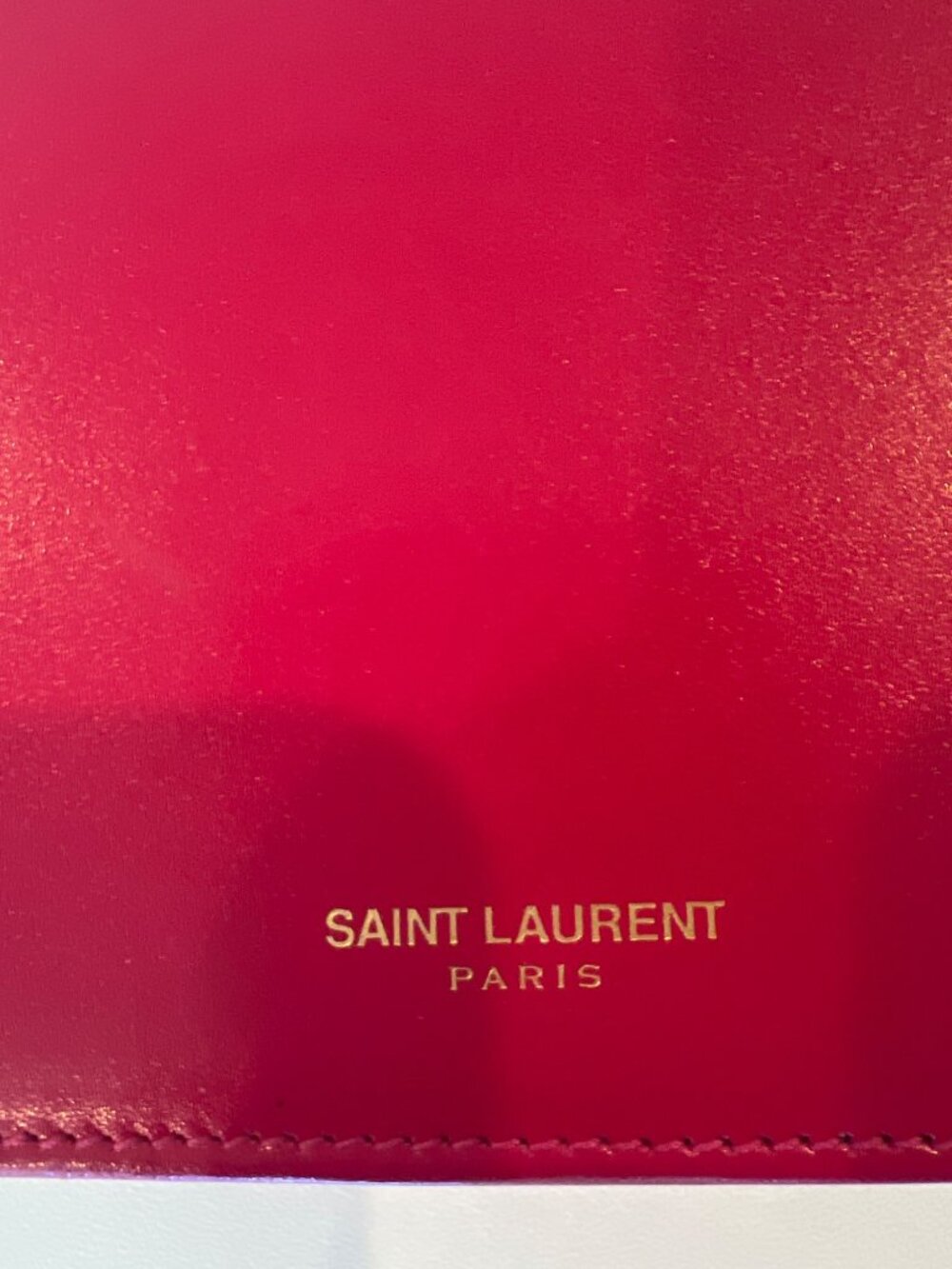 Saint Laurent Fuchsia Leather Tablet Case With Gold Hardware - Picture 6 of 14